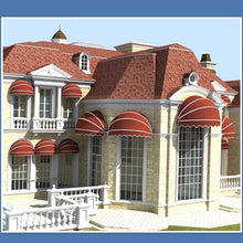 Outdoor Patio Awning Foldable Balcony Sunshade Canopy UV Protection Dome Design 139.7cm Red Waterproof Sun Rain Cover for Doors & Windows Stylish Patio Umbrella