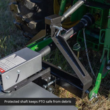 Titan Attachments 3 Point Trimmer Lawn Mower Attachment, Fits Cat 1 Tractors, PTO Powered up to 45 HP, Spring Loaded Mowing Arm, Pivoting Deck, Adjustable Wheel Height
