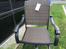 Santa Clara Outdoor Patio Swivel Bar stools Dark Bronze Cast Aluminum Set of 3 (26")