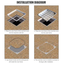 1pc Invisible Recessed Manhole Cover and Frame - 304 SS, 5cm/8cm Height, Heavy Duty for Driveways, Patios,Pavements(50x50x8cm)
