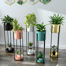 KAJIAO Metal Flower Rack Indoor/Outdoor 2-Tier Plant Rack Garden Patio Decoration Iron Display Shelf Corner Herb Floor Stand-Pink(S+L)
