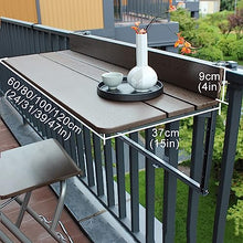 ZGLINMZ Foldable Balcony Table Adjustable Outdoor Railing Table Space-Saving Patio Desk Lightweight Hanging Bistro Table for Deck Compact Balcony Furniture Ideal for Small Spaces