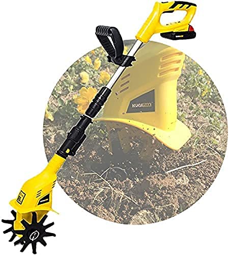 20V Electric Rotavator,4Ah Lithium Battery Cordless Cultivator with Blades Rotavators for The Garden Tiller Tiller Rotavator for Allotment, Lawn,Collector88