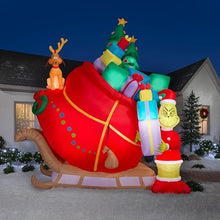 Gemmy Grinch and Max Sleigh 155 in. Inflatable