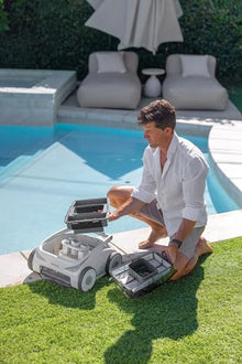 INTEX 28623E ZX500R Cordless Electric Automatic Robotic Pool Cleaner for Above Ground, In Ground Swimming Pools with Max Depth of 79in, 120-min Run Time on Full Charge