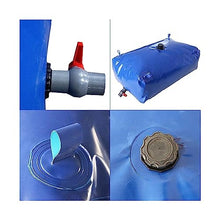 PHLEPS Cube Transport Water Tank, PVC Large Capacity Water Storage Bag, Foldable Water Carrier Container, for Garden Watering Irrigation, Customizable (Color : Blue, Size : 5000L/2.5X2X1M)