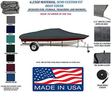 STOPBYUS 6.25oz Semi-Custom Boat Cover for Lund 1875 Crossover XS Sport 2014-2020 Customizable
