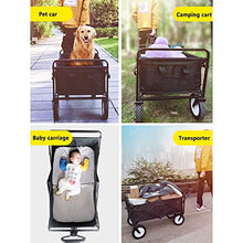 5sssallefaa Folding Utility Wagon Pull Along Cart for Outdoor Use, 60kg Load-Bearing