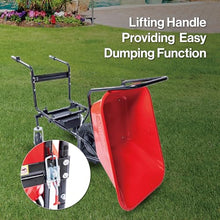 Kaimei Electric Wheelbarrow 24V Brushless Motor 330lbs Capacity All-Terrain Tires Rechargeable Battery Black+Red