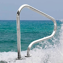 Pool Handrails Pool Handrail Swimming Pool Hand Rail Ladder Step Handrail 31.49" X 31.49" X 10.62" Stainless Steel Perfect Handle Swimming Pool Stair Rail,Thick 1.5mm