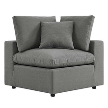 Modway Commix Overstuffed Outdoor Patio Sofa in Charcoal