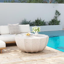 Seeheool Modern Outdoor Coffee Table for Patio Backyard Garden Pool Porch Lawn 35.43" x 35.43" x 15.35" White
