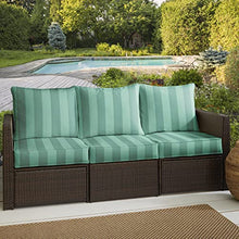 Mozaic Sorra Home Richloom Outdoor/Indoor Deep Seating Sofa Pillow and Cushion Set 25in x 25in x 5in Preview Lagoon