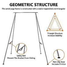 TECSPACE Adjustable Height Aerial Yoga Frame & Hammock Light Purple