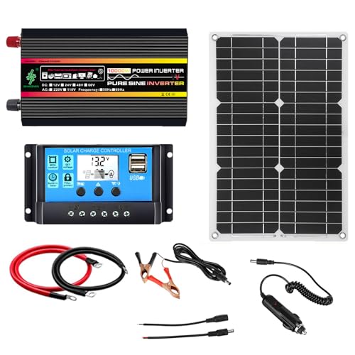 10000W Off-Grid Solar Panel Kit with 18W Waterproof Solar Panel & 30A LCD Charge Controller for Home, RV, and Marine Use