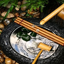 Zen Fountain Kit, Rock Water Fountain Outdoor with Solar Water Pump, Bamboo Garden Waterfall Decor for Garden for Desk Patio Yard