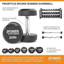 Power Systems ProStyle Round Rubber Dumbbell Pairs (70) Black