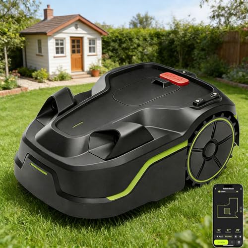 Wireless Robotic Lawnmower - AI + Vision Robotic Lawnmower for 600-800 m², AI Camera Technology, Slopes up to 35°, IPX5 Waterproofing, Automatic Mapping, Multi-Zone