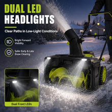 Cordless Snow Blower, 3500W Brushless, 25FT Throw, 30-Min Runtime