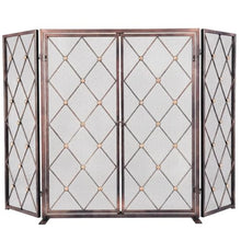 Generic 32inch Decorative Fire Spark Guard Gate 3 Folding Wrought Iron