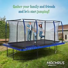 Upper Bounce Rectangular Trampoline Set with Enclosure Blue/Black
