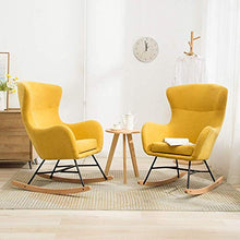 KLNBV Rocking Chair Rocking Chair Rocker Relax Chair Lounge Chair Recliner Relaxing Backyard Or Balcony Chair with Padded Seat