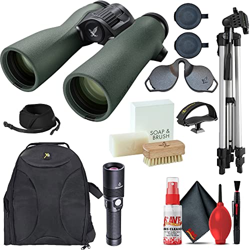 SWAROVSKI OPTIK 8x42 NL Pure Binoculars with Tripod, Backpack, Adapter, Flashlight & Cleaning Kit Dark Green