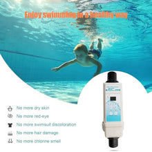 Atsoya Salt Water Chlorine System EC12, 12g/H Automatic Self-Cleaning Salt Chlorine Generator, Clear Saltwater Pool Chlorine Generator, for Swimming Pools up to 16,000 Gallons, 110-240V