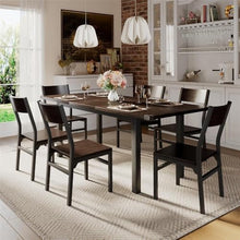 FURUIM2024M Dining Table Dining Table & Chairs Set for 4-8 Extendable Kitchen Table Dining Room Table with Metal Frame MDF Board Table and Chairs Dining(Walnut)