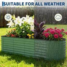 Festisoul 4-Pack 8x2x1.5ft Galvanized Raised Beds – Safety Edges, Rust-Resistant