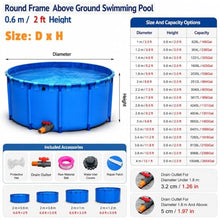 Backyard Outdoor Round Frame Swimming Pool for Kids and Fish