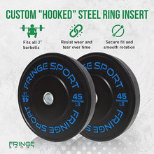 OneFitWonder Fringe Sport Contrast Bumper Plates Set 350 lbs for 2-in Barbells
