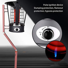 AIZYR Patio Gas Heater, 6kw Free Standing Heater Height Adjustable Stand 2 Heat Settings for Home/Outdoor/Courtyard/Garden,Natural Gas
