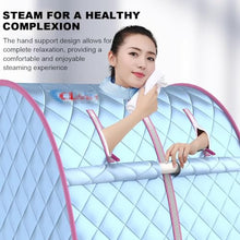 TT-YEL Steam Sauna Tent, Portable Single Sauna Room, Small Indoor Spa Box with 3L Steam Generator, Full Body Foldable Single Spa Room,Pink