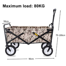 ZGLINMZ Garden Trolley Foldable Cart Heavy Duty Festival Trolley Pull Wagon Truck Transport Cart Collapsible with Brake Wheels 80 kg /176 Pounds Capacity