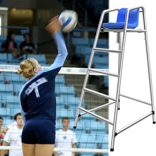 Tennis Volleyball Referee Chair Stand, 120 150 180 cm High Stainless Steel Lifeguard Chair for Pools Patio Lake Beach, Outdoor Extra Tall Life Guard Deck Chairs/Bar Stool w/Comfortable Seat(180cm/71in