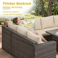 Wisteria Lane 7 Piece Patio Furniture Set, Patio Sectional for All Weather