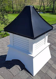 Accentua Yosemite Cupola 24 in. Square 38 in. High White with Black Aluminum Roof