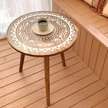 SBZOPCUW Side Table, Round Side Table, for Living Room, Bedroom, Small Spaces(/Black,60cm)