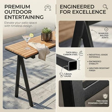 DKPLOE Outdoor Bar Table, 41.3in Bar Height Table All Weather Console Table for Balconies Gardens Courtyards and Poolside Areas Indoor Or Outdoor Use