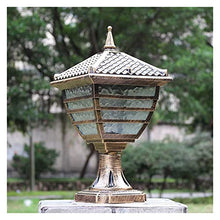 ALDEPO Courtyard Light American Retro Industrial Courtyard Garden Column Head Lamp Lighting Fixtures Exterior Fence Lamp Outdoor Floor Base Lamp Landscape Column Head Lamp 1-Light E27