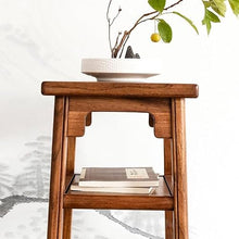 GKOKG Coffee Tables Chinese Style Wooden Corner Sofa Side Table Living Room Small Square Bedroom Bedside