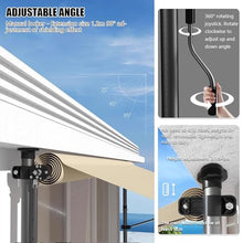 CHENWMZ Adjustable Freestanding Sunshade with Hand Crank for Balcony Patio Pavilion & GardenOutdoor UV Protection Umbrella Awning