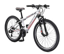 Mongoose Rockadile Kids Hardtail Mountain Bike 24-Inch 21-Speed Silver