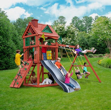Gorilla Playsets Double Down II Wood Swing Set Redwood