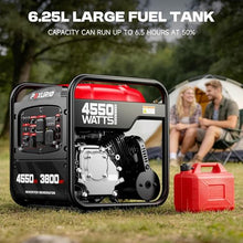 POXURIO 4550-Watt Portable Inverter Generator for Home Use, Open Frame Generator Gas Powered, Lightweight & Quiet for Home Use and Emergency Backup, EPA Compliant-Red