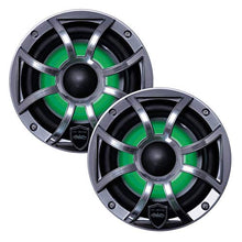 Wet Sounds REVO 6-XSG-SS High Output 6.5" Marine Coaxial Speaker with RGB Backlighting Gray