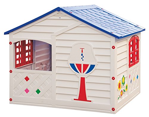 Casa Mia Colorful Playhouse with 4 Stackable Chairs, PolyPure Plastic, Ages 2-6