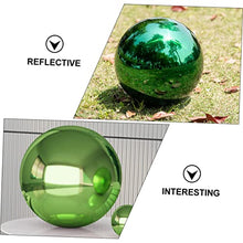 LUOESVTEN Garden Gazing Ball,Ornament Hollow Ball Mirror Finish Garden Ball,Gazing Balls, Garden Reflective Ball Stainless Steel Metal Grape Ball(Green,520mm)