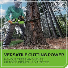 Greenworks 80V 18 in Cordless Electric Chainsaw, 4.0 Ah Battery and Charger